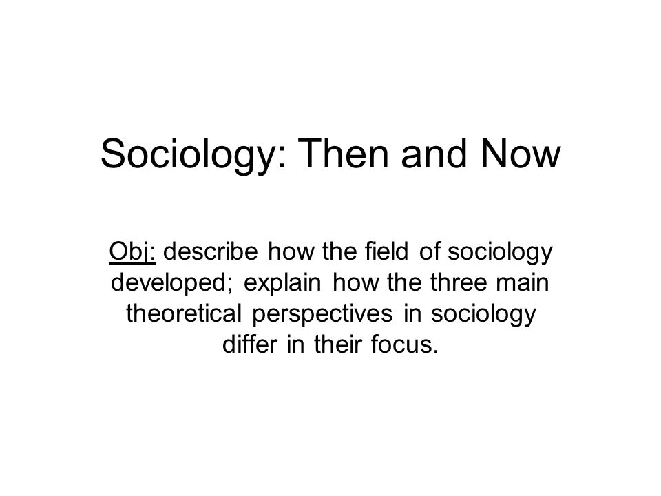 Sociology and Friends